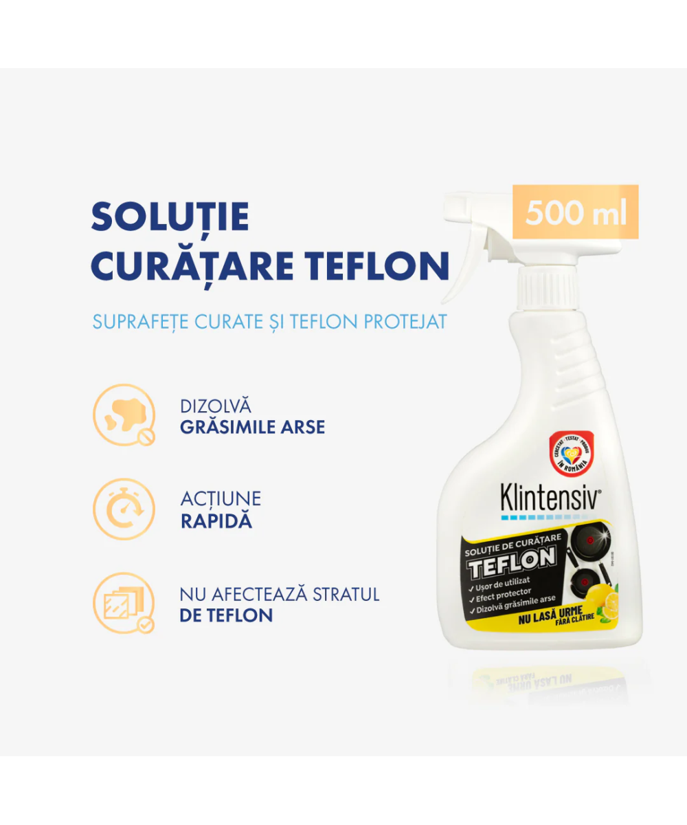 Soluție Curățare Teflon Klintensiv - Protejează Stratul Antiaderent