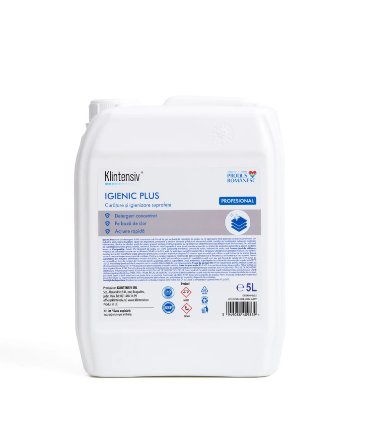 Klintensiv Igienic Plus - Detergent concentrat cu rol igienizant pe baza de clor