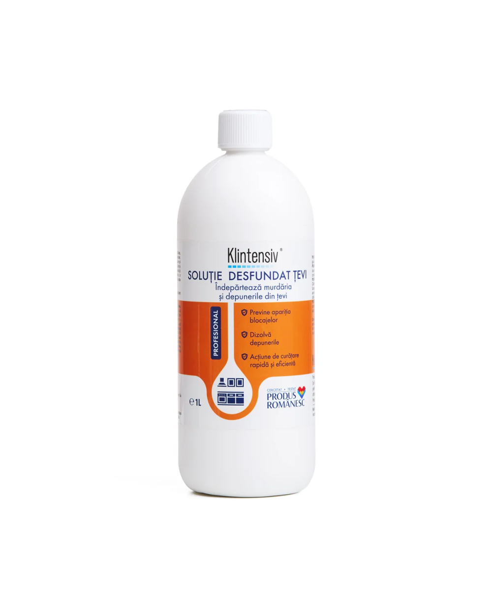 Klintensiv Soluție Desfundat Tevi 1L/5L - Uz Profesional | Socoro.ro