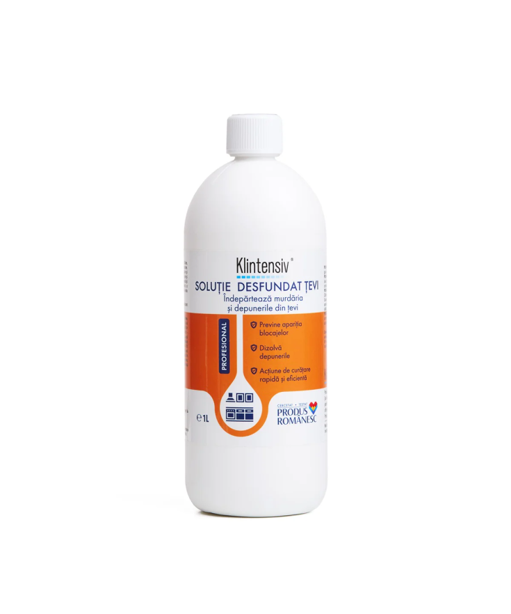 Klintensiv Soluție Desfundat Tevi 1L/5L - Uz Profesional | Socoro.ro