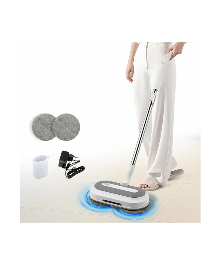 Mop Electric Rotativ cu Pulverizator si lumina LED