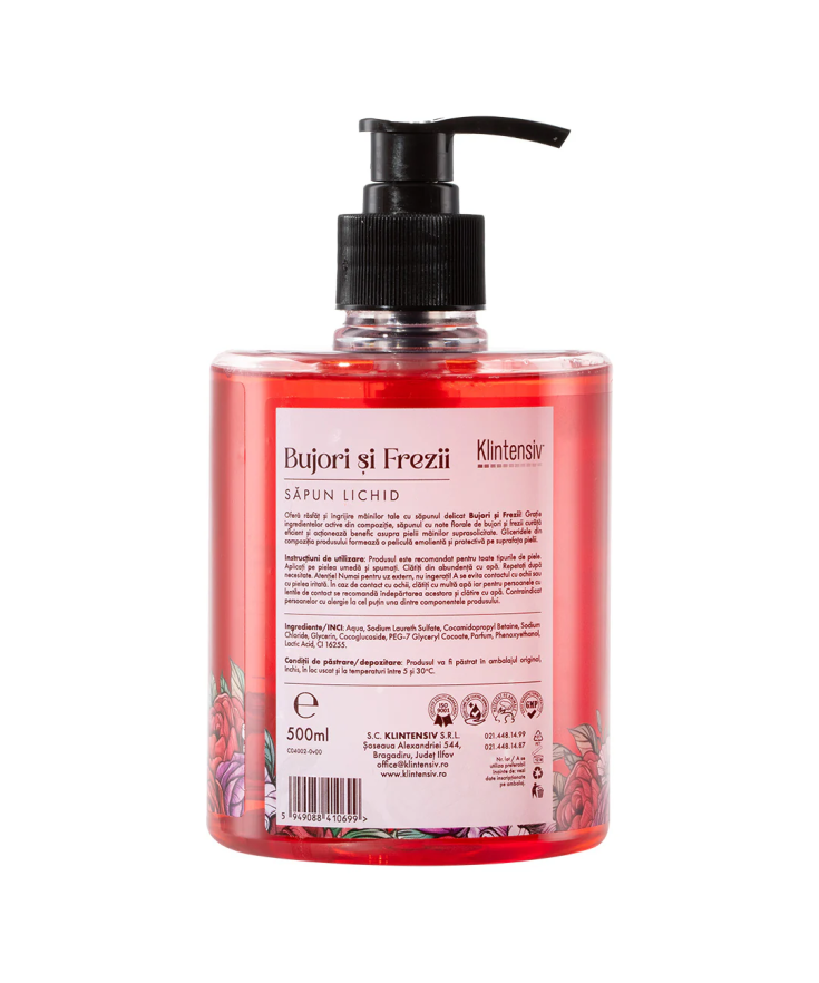 Săpun Lichid Bujori și Frezii - Parfum Floral Delicat | Socoro