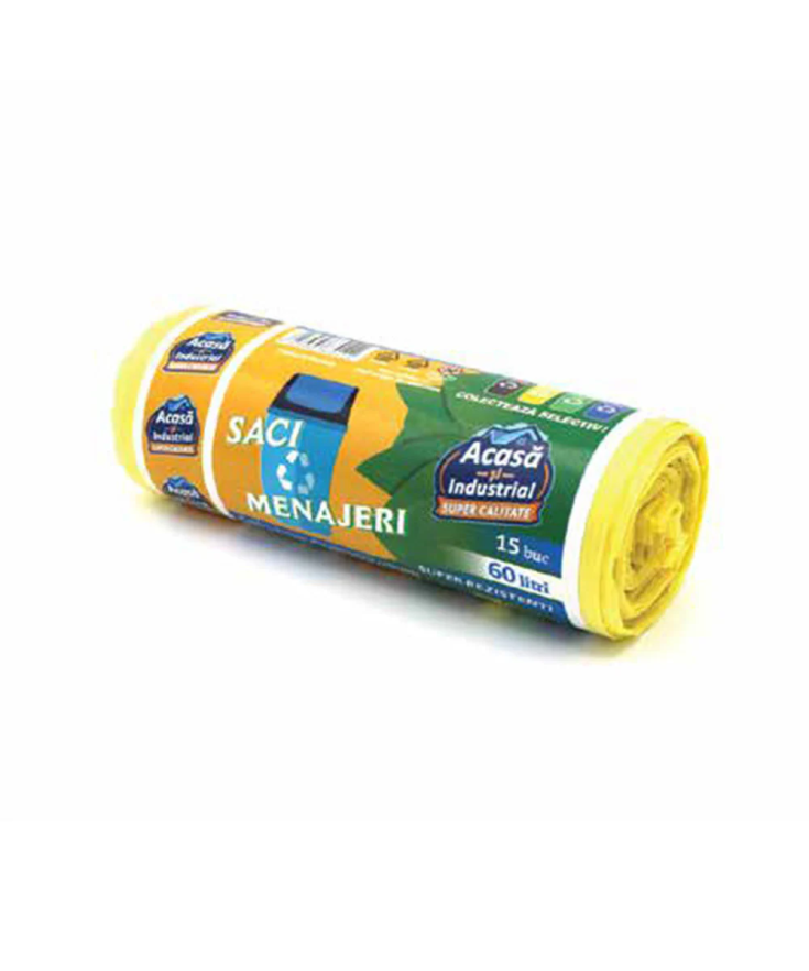 Saci Gunoi Colorați Rezistenți - Gamă Completă 35-240 Litri