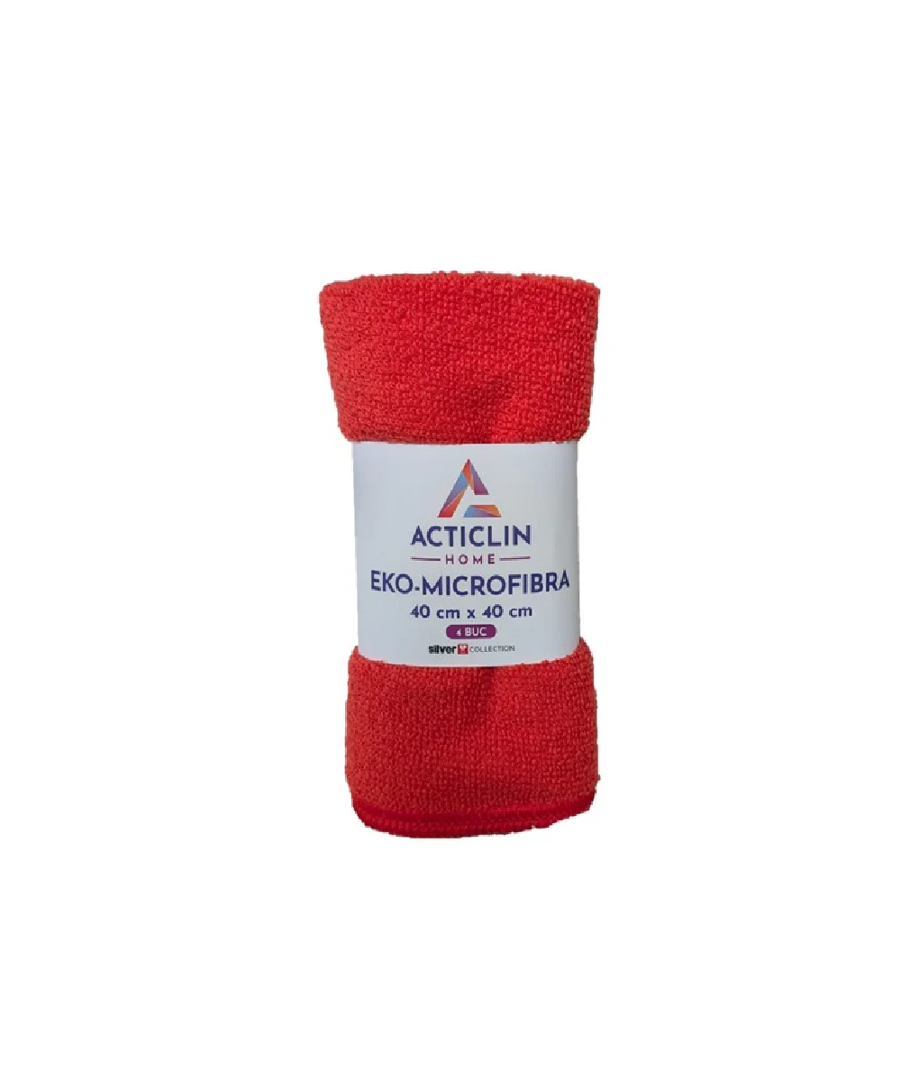 Lavetă microfibră 160 gr/m2 40x40, 1 buc pe culoare, 4 buc pe pachet