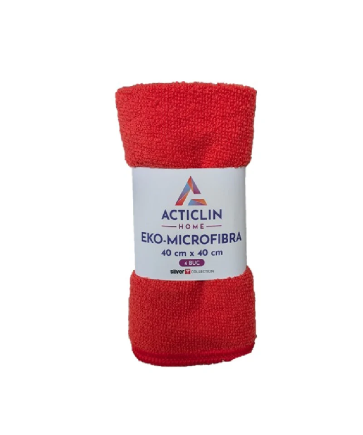Lavetă microfibră 160 gr/m2 40x40, 1 buc pe culoare, 4 buc pe pachet