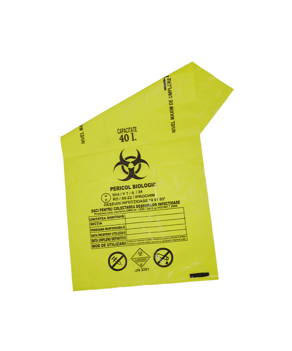 Saci Galbeni Biohazard - Deșeuri Infecțioase | Conform Norme MS