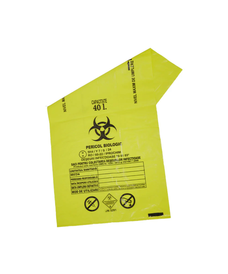 Saci Galbeni Biohazard - Deșeuri Infecțioase | Conform Norme MS