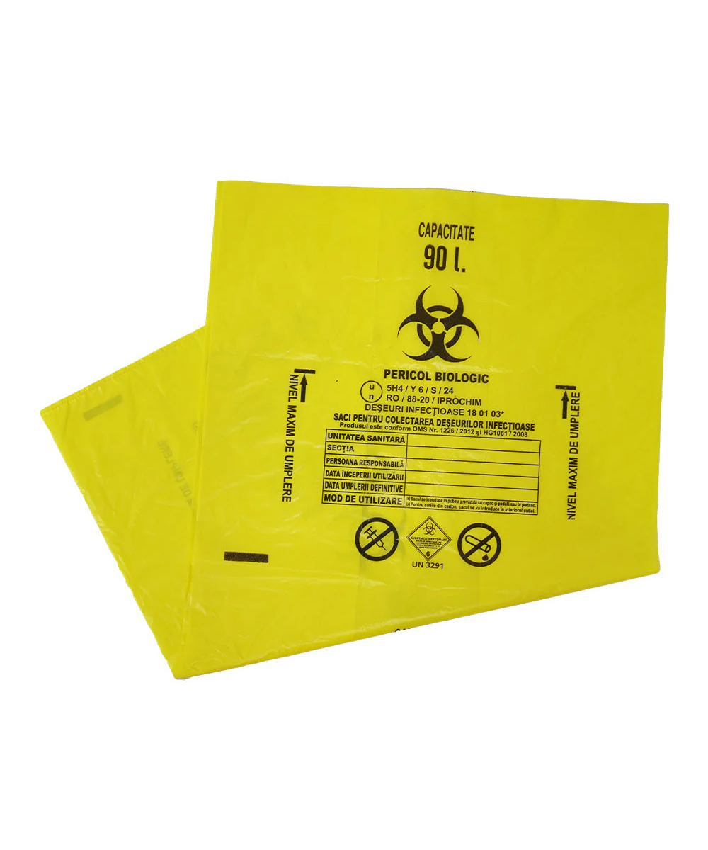 Saci Galbeni Biohazard - Deșeuri Infecțioase | Conform Norme MS
