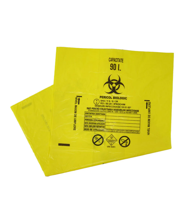 Saci Galbeni Biohazard - Deșeuri Infecțioase | Conform Norme MS