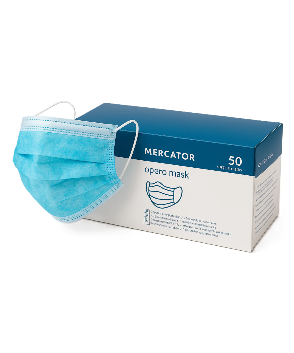 Set 50 buc Masti medicale Opero Mercator, tip II, 3 straturi