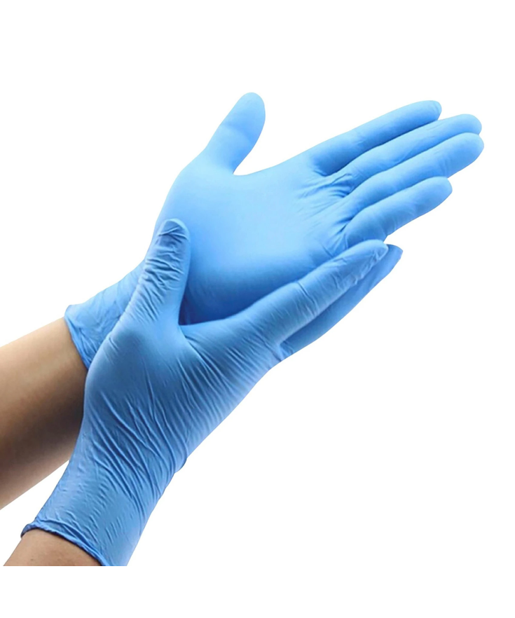 MANUSI EXAMINARE NITRIL ALBASTRE, NEPUDRATE, SERIX AQUA ZF, 100 buc