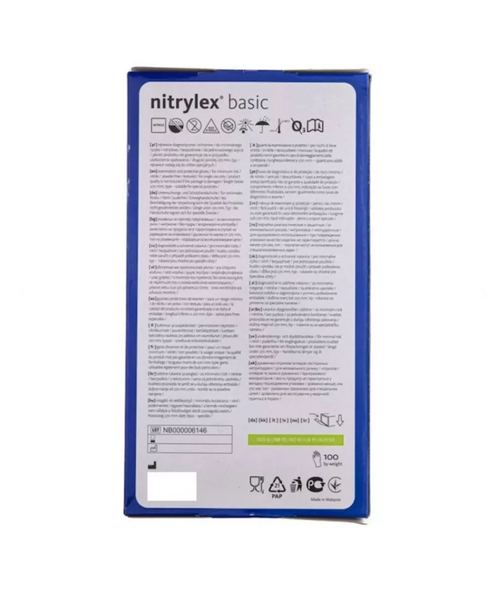 Mănuși Nitril Mercator Basic Blue - Nepudrate, Albastre | Socoro