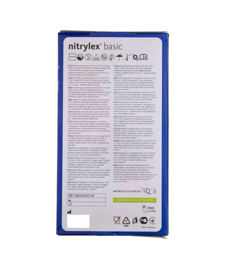 Mănuși Nitril Mercator Basic Blue - Nepudrate, Albastre | Socoro