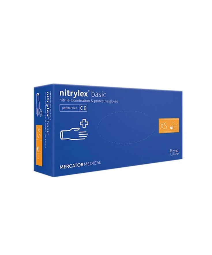 Mănuși Nitril Mercator Basic Blue - Nepudrate, Albastre | Socoro