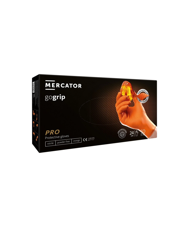 Manusi nitril texturate, Mercator Gogrip, Orange