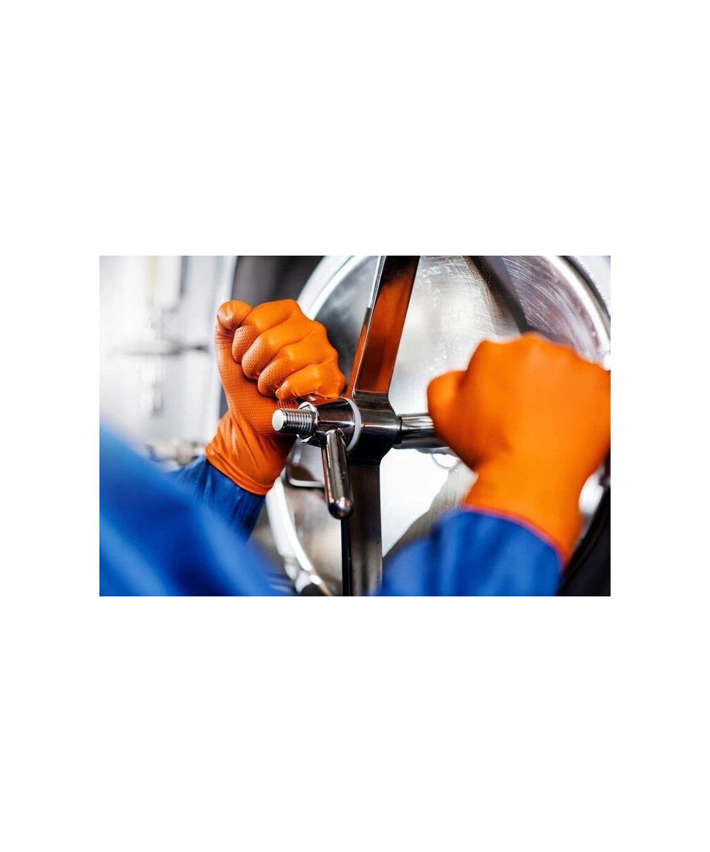 Manusi nitril texturate, Mercator Gogrip, Orange