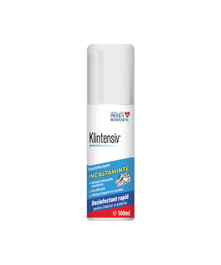 Klintensiv Dezinfectant spray pentru interiorul și exteriorul încălțămintei